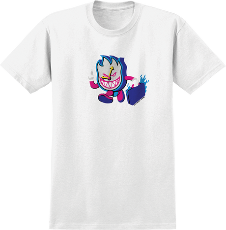 SPITFIRE SCI-FI BURNING TIME SS TSHIRT SMALL WHITE
