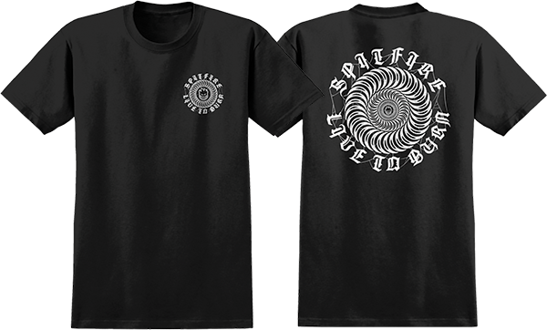 SPITFIRE WEB CLASS TSHIRTIC SS TSHIRT SMALL BLACK