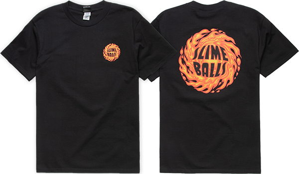 SLIME BALLS SB LOGO FLAME SS TSHIRT SMALL BLACK