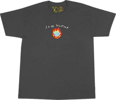 SOUR IN FLAMES SS MEDIUM HEATHER GREY