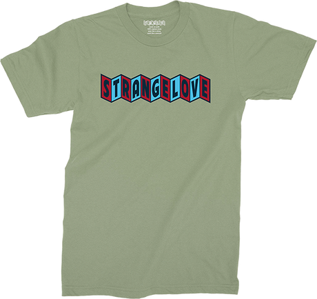 STRANGELOVE CINE LOGO SS TSHIRT SMALL PICHOLINE OLIVE