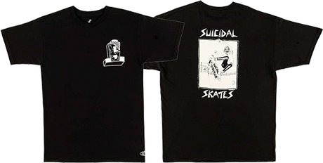 SUICIDAL SKATES POOL SKATER SS Tshirt M BLACK