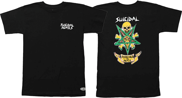 SUICIDAL POSS TSHIRTESS TSHIRTED TO SKATE 80S SS TSHIRT MEDIUM BLACK