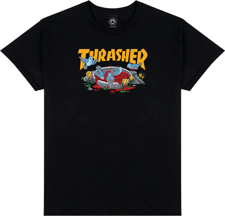THRASHER BLOOD BATH SHORT SLEEVE TSHIRT SMALL BLACK
