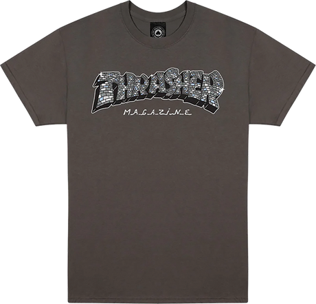 THRASHER DISCO BY SPANKY SS TSHIRT MEDIUM CHARCOAL