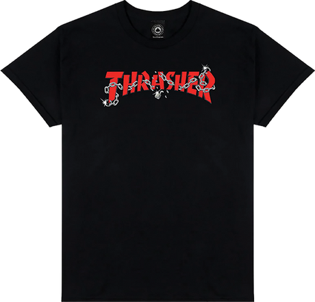 THRASHER DANIEL SHEPARD CHAINS SS TSHIRT XLARGE-BLACK