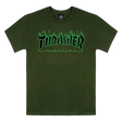 THRASHER FLAME SS TSHIRT LARGE FOREST/BLK