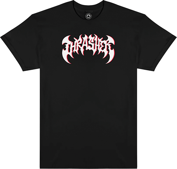 THRASHER HEAVY METAL SHORT SLEEVE TSHIRT SMALL BLACK