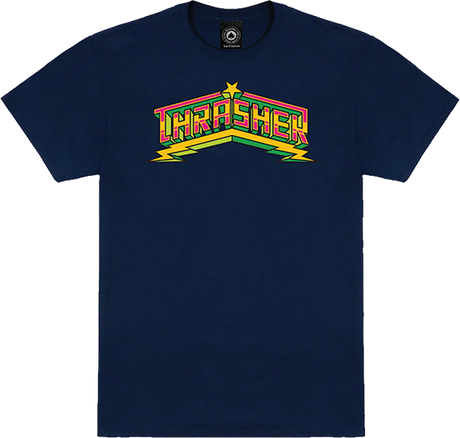 THRASHER LUCHADORA SHORT SLEEVE TSHIRT LARGE NAVY