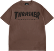 THRASHER MAG LOGO VINTAGE SS TSHIRT M-CHOCOLATE