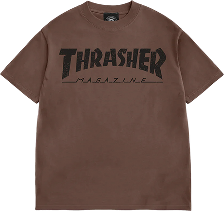 THRASHER MAG LOGO VINTAGE SS TSHIRT M-CHOCOLATE