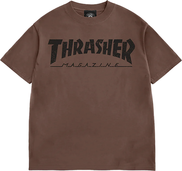 THRASHER MAG LOGO VINTAGE SS TSHIRT M-CHOCOLATE