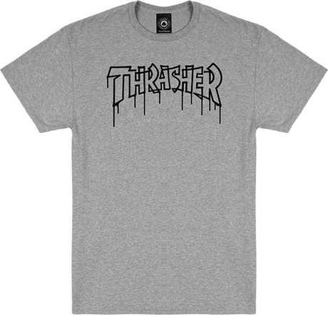 THRASHER ONE-LINER SS TSHIRT MEDIUM SPORT GREY
