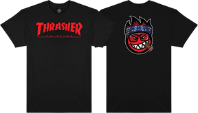 THRASHER SPITFIRE BIG HEAD JAKE SHORT SLEEVE TSHIRT SMALL BLACK
