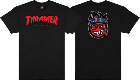 THRASHER SPITFIRE BIG HEAD JAKE SHORT SLEEVE TSHIRT LARGE BLACK