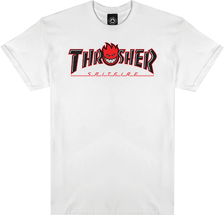 THRASHER SPITFIRE BIG HEAD OUTLINE SHORT SLEEVE TSHIRT MEDIUM WHITE