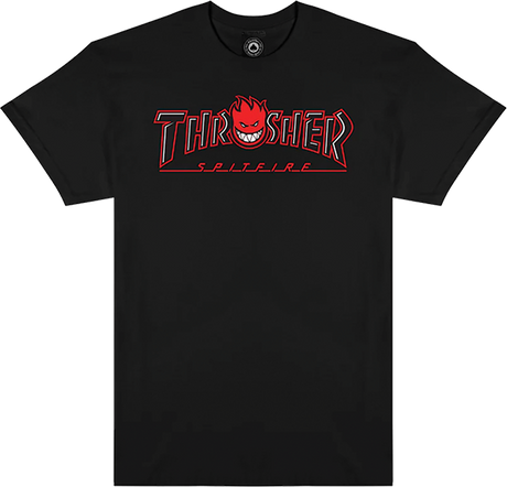 THRASHER SPITFIRE BIG HEAD OUTLINE SHORT SLEEVE TSHIRT XXL BLACK
