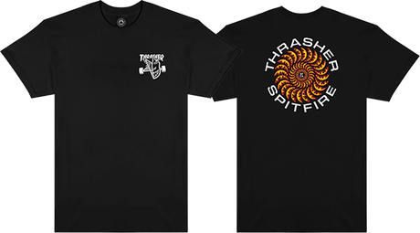THRASHER SPITFIRE CLASHORT SLEEVE TSHIRTIC SWIRL SHORT SLEEVE TSHIRT LARGE BLACK