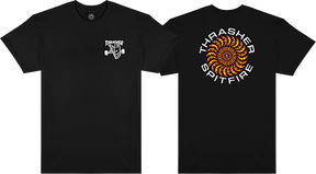 THRASHER SPITFIRE CLASHORT SLEEVE TSHIRTIC SWIRL SHORT SLEEVE TSHIRT XLARGE BLACK