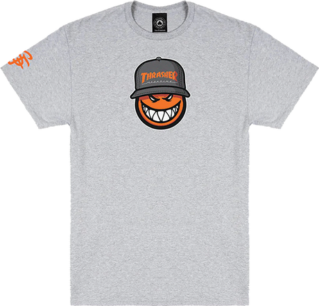 THRASHER SF LOC SHORT SLEEVE TSHIRT LARGE SPORT GREY