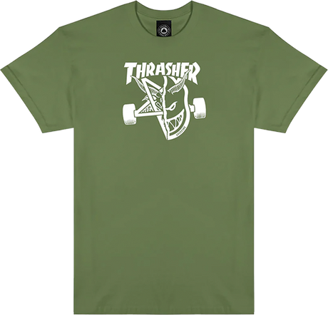THRASHER SPITFIRE THRASH AND BURN SHORT SLEEVE TSHIRT SMALL MILITARY