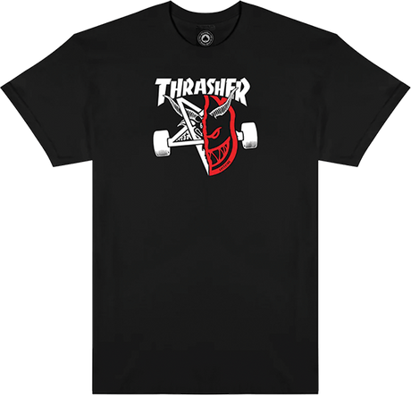 THRASHER SPITFIRE THRASH AND BURN SHORT SLEEVE TSHIRT MEDIUM BLACK