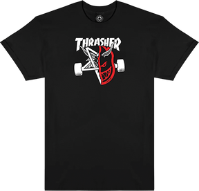 THRASHER SPITFIRE THRASH AND BURN SHORT SLEEVE TSHIRT LARGE BLACK