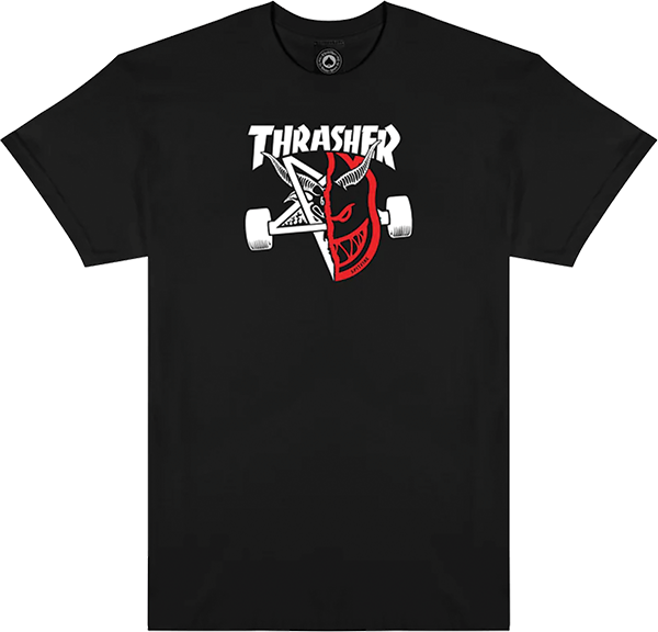 THRASHER SPITFIRE THRASH AND BURN SHORT SLEEVE TSHIRT XLARGE BLACK