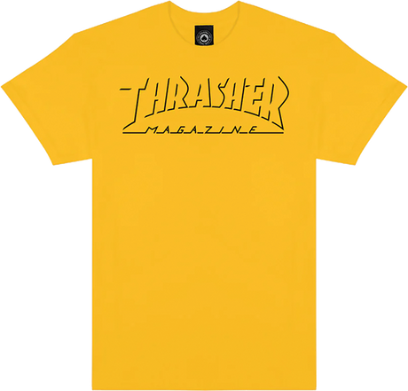 THRASHER SHADOW MAG LOGO SS TSHIRT SMALL GOLD