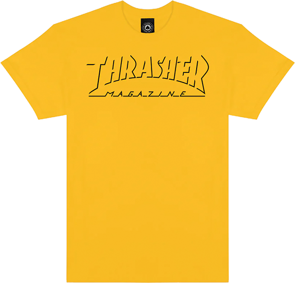 THRASHER SHADOW MAG LOGO SS TSHIRT MEDIUM GOLD
