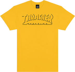 THRASHER SHADOW MAG LOGO SS TSHIRT LARGE GOLD
