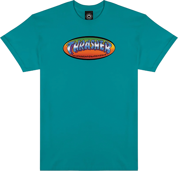 THRASHER SPANKY LONG NINETY-FIVE SS TSHIRT SMALL-JADE DOME