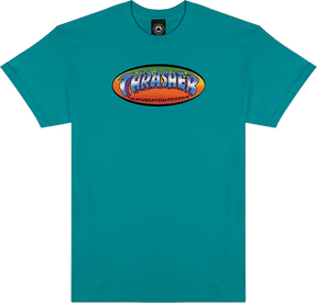 THRASHER SPANKY LONG NINETY-FIVE SS TSHIRT SMALL-JADE DOME