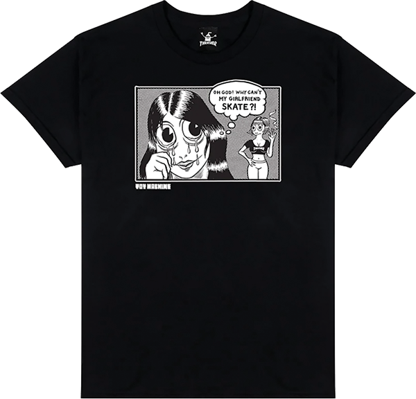 THRASHER TOY MACHINE GIRLFRIEND SS TSHIRT SMALL-BLACK