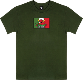 THRASHER TOY MACHINE HECHO SS TSHIRT XLARGE-FOREST GREEN