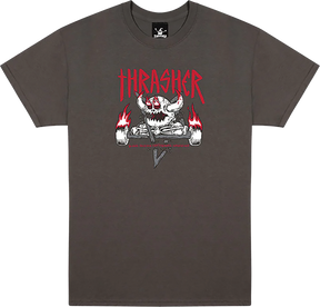 THRASHER TOY MACHINE MONSTER-GRAM SS TSHIRT SMALL-CHARCOAL
