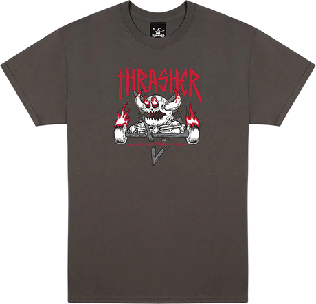THRASHER TOY MACHINE MONSTER-GRAM SS TSHIRT SMALL-CHARCOAL