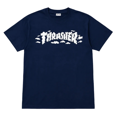 THRASHER CLOUDS SPANKY LONG SS TSHIRT XXLARGE NAVY
