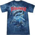 THRASHER SHARK SS TSHIRT LARGE BLUE DYE