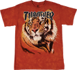 THRASHER TIGER SS TSHIRT XXLARGE ORANGE DYE
