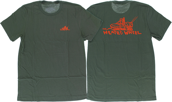THE HEATED WHEEL GRASSHOPPER SS TSHIRT LARGE  BROWN/ORG