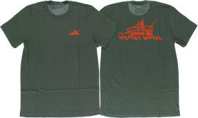 THE HEATED WHEEL GRASSHOPPER SS TSHIRT LARGE  BROWN/ORG