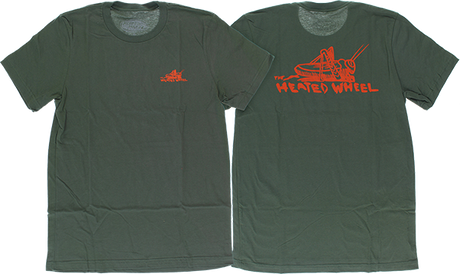 THE HEATED WHEEL GRASSHOPPER SS TSHIRT LARGE  BROWN/ORG