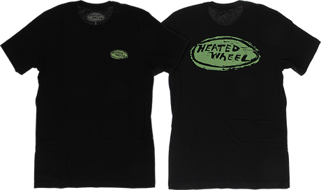 THE HEATED WHEEL OVAL SS TSHIRT XLARGE BLACK/MINT
