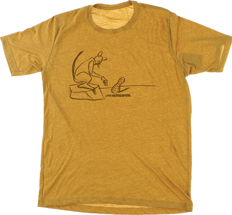 THE HEATED WHEEL PEANUT PONDER SS TSHIRT MEDIUM GOLD
