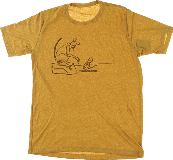 THE HEATED WHEEL PEANUT PONDER SS TSHIRT XXLARGE GOLD