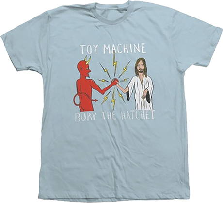 TOY MACHINE BURY THE HATCHET SS TSHIRT SMALL-LT.BLUE