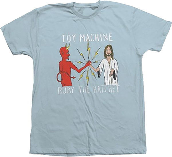 TOY MACHINE BURY THE HATCHET SS TSHIRT MEDIUM-LT.BLUE