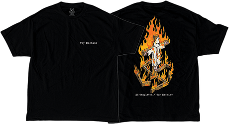 TOY MACHINE CHARRED CROSS TSHIRT SS TSHIRT SMALL BLACK