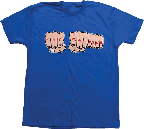 TOY MACHINE FISTS SS SMALL  BLUE